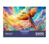 Vibrant Macaw in A Forest 1000 Piece Jigsaw Puzzle Colorful Parrot Great Gift for Elders, Seniors, Adults & Kids 70x50cm/1000pcs