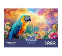 Vibrant Macaw on A Branch 1000-Piece Jigsaw Puzzle Colorful Parrot Classic & Challenging, Gift for All Ages 70x50cm/1000pcs