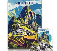 Vibrant Machu Picchu Jigsaw Puzzles for Adults 1000 Pieces,Challenging Game And Family Play for Is Ideal As A Gift for The Whole Family 50x75cm