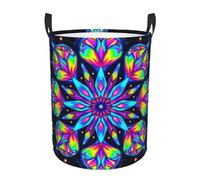 Vibrant Mandala Kaleidoscope Laundry Basket Hamper Kids Storage Basket Toy Organizer Bin For Bedroom, Bathroom, College Dorms, Boys And Girls