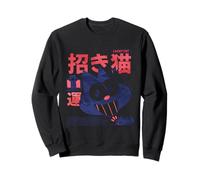 Vibrant Maneki Neko Lucky Cat Japanese Fortune Sweatshirt