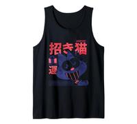 Vibrant Maneki Neko Lucky Cat Japanese Fortune Tank Top