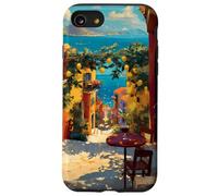 Vibrant Mediterranean Coastal Art, A Sunlit Italian Seaside Case for iPhone SE (2020) / 7/8