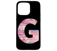 Vibrant Mermaid Scales G Initial Case for iPhone 15 Pro Max