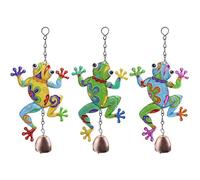 Vibrant Metal Frog Wind Chime (19 Cm X 3.5cm X 31cm) - Delightful Artistry Handcrafted Assorted Designs - Perfect Home & Garden Decor - 1 Pc