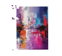 Vibrant Metropolis: A Palette Of Emotions Jigsaw Puzzle Warren Reed - Designer Multi 500 Piece