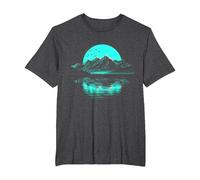 Vibrant Mountain Print Ideal for Nature Enthusiasts T-Shirt, Men's Big and Tall, Dark Heather Grey, 5X Tall