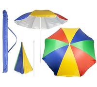 Vibrant Multicolored Beach Parasol with Tilt Function - 1.8m (1 Pc.) - Ultimate Sun Protection - Perfect For Your Summer Adventures