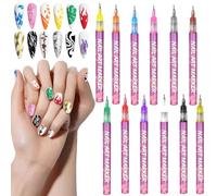 Vibrant Nail Creativity, Dual-Tip Art Pens, DIY Doodle Tools for Stylish Designs, Quick-Dry Smooth Application, Salon-Quality Nail Kit, Home Beauty Set for Women Girls Gifting