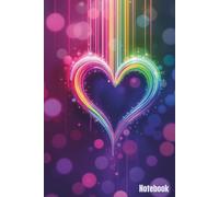 Vibrant Neon Heart Notebook: 120 Pages, 6 x 9 Inches, College Ruled Journal for Creative Writing and Daily Inspiration