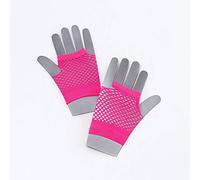Bristol Novelty BA571 Gloves | Fishnet | 1 Pair | Neon Pink | One Size - Adult Short, Womens