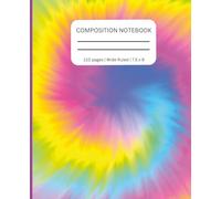 Vibrant Neon Swirl Tie-Dye Composition Notebook: 110 Wide-Ruled Lined Pages for School Notes, Journaling, Lists, and Everyday Writing