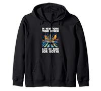 Vibrant New York Statement for Funny Late or Rude Zip Hoodie