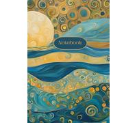 Vibrant Ocean Scene Notebook - Influenced by Gustav Klimt's Art: A Beautifully Crafted Hardback Journal with a Striking Cover, Ideal for Inspiring Creative Writing