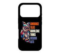 Vibrant Owl Illustration Design Motivational Wisdom Quote Case for iPhone 17 Pro