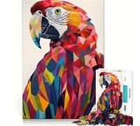 Vibrant Parrot Jigsaw Puzzles1000 Pieces Recall Skill Fun Professional Grade Cutting Thoughtful Gift for Mind Activity (38x52cm)