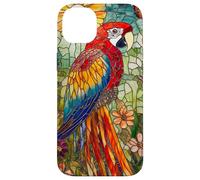 Vibrant Parrot with Sunset Glow and Flora Case for iPhone 14 Plus