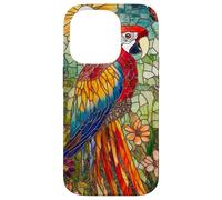 Vibrant Parrot with Sunset Glow and Flora Case for iPhone 14 Pro