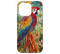 Vibrant Parrot with Sunset Glow and Flora Case for iPhone 14 Pro Max