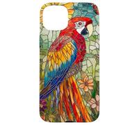 Vibrant Parrot with Sunset Glow and Flora Case for iPhone 15 Plus