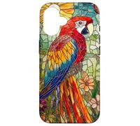 Vibrant Parrot with Sunset Glow and Flora Case for iPhone 16