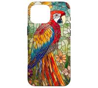 Vibrant Parrot with Sunset Glow and Flora Case for iPhone 16 Pro Max