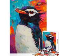 Vibrant Penguin Artwork- Puzzles for Adults 1000 Puzzles Art Work Gifts Analysis And Logic Anti-Stress Toys Suitable for People Aged 14 And Above size 38x52cm