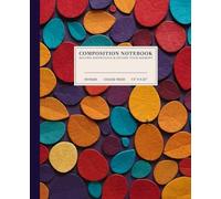 Vibrant Petals Composition Notebook | Decorative Floral Design College-Ruled Notebook: Colorful Overlapping Petal and Leaf Shapes on Dark Background | ... for Students, Artists, and Nature Lovers