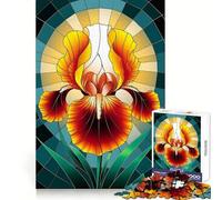 Vibrant Phoenix Iris in Stained Glass Jigsaw Puzzles1000 Pieces Logic Practice Calm Distraction Clean Edges Festive Present (50x75cm)