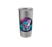 Vibrant Pink & Blue Cheetah Spirit Stainless Steel Insulated Tumbler