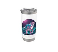Vibrant Pink & Blue Cheetah Spirit Stainless Steel Insulated Tumbler