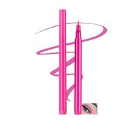 Vibrant Pink Eyeliner Pen with Extra Fine Tip for Precise Lines & Winged Effects - Long-Lasting Waterproof, Smudge-Proof, Retractable Design for Bold & Creative Makeup Looks