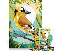 Vibrant Plumage The Sunflower Yellow Bird Jay Jigsaw 1000 Pieces Memory Skill Fun Smooth Edge Perfect Interlock Fun-filled Way to Fill Empty Hours (38x26cm)