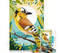 Vibrant Plumage The Sunflower Yellow Bird Jay Jigsaw Puzzle 1000 Pieces Mental Focus Game Precision Cut Smooth Edges Absorbing Activity for Quiet Nights (50x75cm)