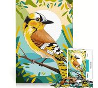 Vibrant Plumage The Sunflower Yellow Bird Jay Jigsaw Puzzle 1000 Think Boost Game Tight Lock No Loose Pieces Interactive Brain Challenge for Home (38x52cm)