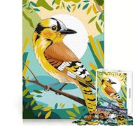 Vibrant Plumage The Sunflower Yellow Bird Jay Jigsaw Puzzles for Teenagers 1000 Piece Logic Ability Slow Leisure Crisp Edges Festive Present (38x52cm)