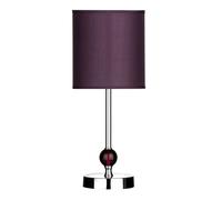 Vibrant Purple Acrylic Ball Table Lamp With EU Plug, Modern Fabric Shade Lamp, Luxe Decorative Table Lamp Premier Housewares Purple One Size