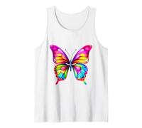 Vibrant Rainbow Butterfly Colorful Insect Nature Art Tank Top