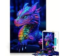 Vibrant Rainbow Dragon Jigsaw 1000 Pieces for Teenagers Mind Boost Fun Zero Gap Captivating Leisure for Cozy Indoors (50x75cm)