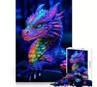 Vibrant Rainbow Dragon Jigsaw Puzzles 1000 Pieces for Teenagers Thought Skill Casual Relaxation Flawless Fit (38x26cm)