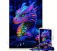 Vibrant Rainbow Dragon Teenagers 1000 Piece Jigsaw Puzzle Smart Training Restful Escape Flawless Cut Xmas Surprise (50x75cm)