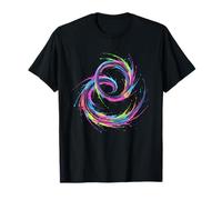 Vibrant Rainbow Energy Infinity Paint Swirl T-Shirt
