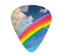 vibrant rainbow Print 12 Pcs Guitar Picks Fit Lovers 3 Different Thickness 0.46 0.71 0.96mm