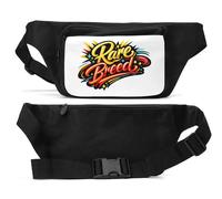Vibrant Rare Breed Typography Design Unisex Waist Bag Black