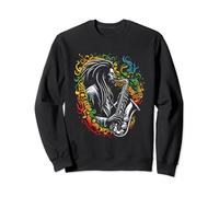 Vibrant Rasta Saxophone Player Celebrating Reggae Music Sweatshirt
