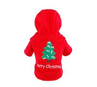 Vibrant Red Dog Costume in Textile Material - XS S M L XL Sizes with Chest Neck Back Length Measurements, Plastic Pack 1pc