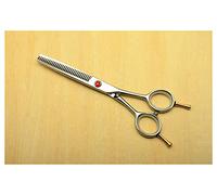 Vibrant Red Japan 440C Steel Hairdressing Scissors - Durable Thinning & Cutting Shears For Stylists & DIY Use(Silvery Thin No Bag)