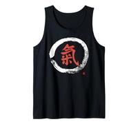 Vibrant Red Ki Kanji in Enso Circle Original Chi Calligraphy Tank Top