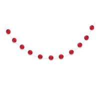 Vibrant Red Paper Honeycomb Ball Garland (2 Meters) 1 Piece - Elegant Party Decoration for Events and Celebrations, 7'