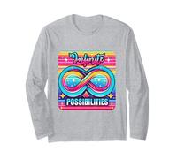 Vibrant Retro Infinity Symbol Limitless Potential Design Long Sleeve T-Shirt